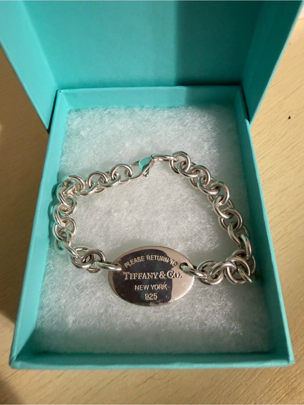Tiffany & Co. Sterling Silver 'Please Return to Tiffany' Chain Bracelet - Silver